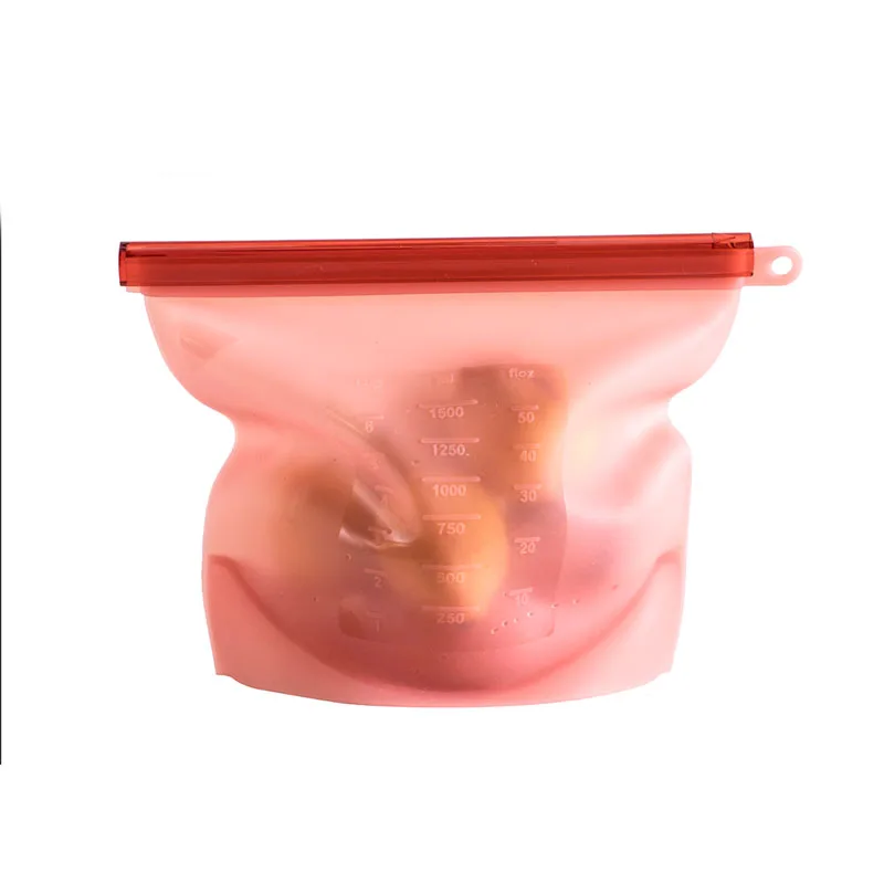 Eco-Friendly Ziplock Seal Silicone Food Bag Food Vacuum Bag