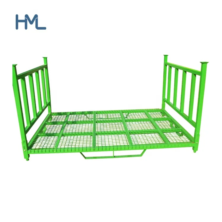 Warehouse heavy duty forklift powder coating stacking storage collapsible tire rack