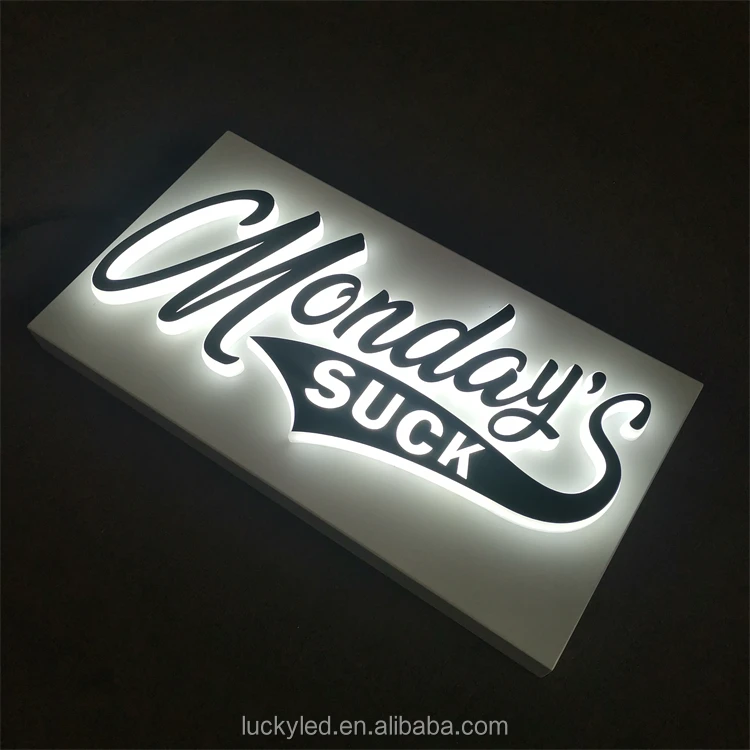 Custom Logo 3D Lighting Acrylic Mini LED Channel Letter shop 3d backlit sign Custom led electronic Signage Backlit Channel Led