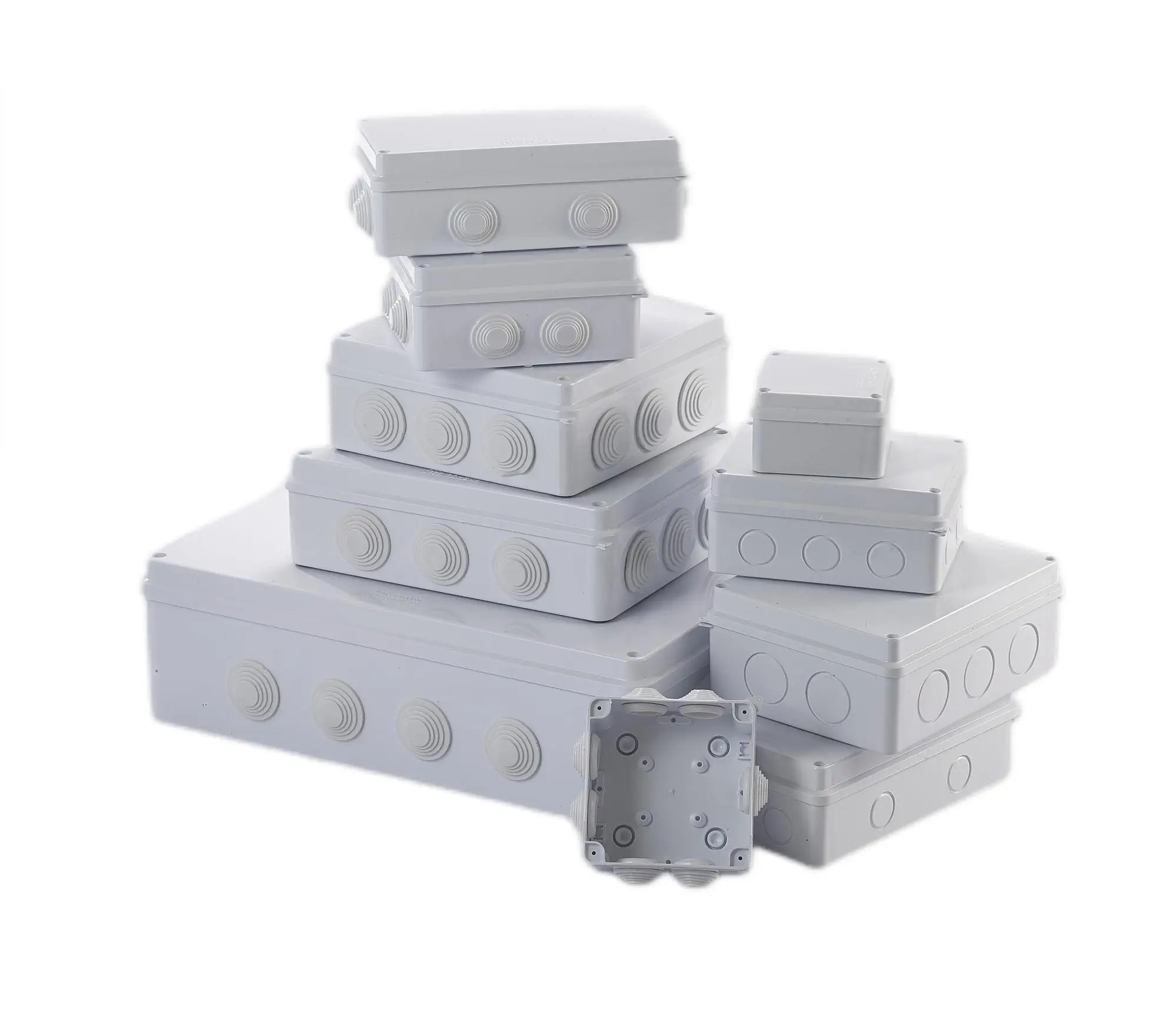 ABS 80*80*50mm Plastic waterproof box with plug IP66 outdoor electrical junction box