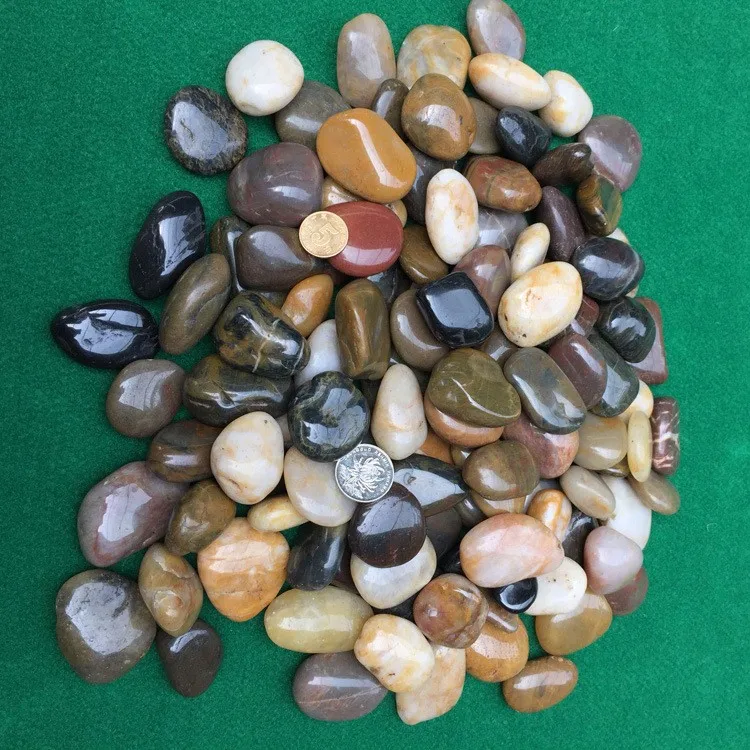 Mixed Colors Natural Washed Pebble Stone Beach Cobbles
