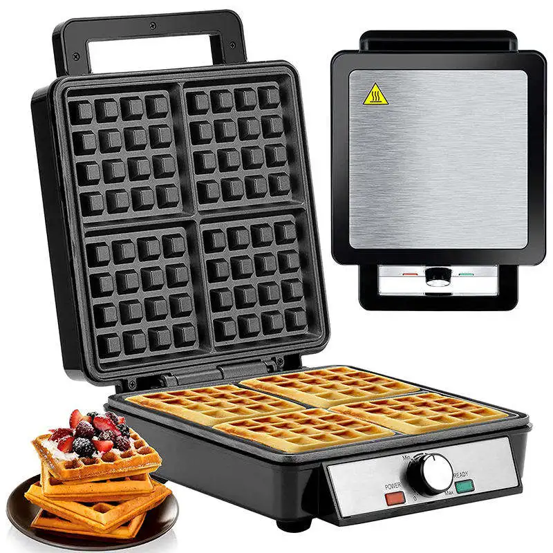Skyson 4 in 1 Detachable Plates sandwich grill waffle maker with non-stick plate mini waffle maker