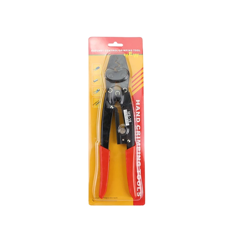 HS-16 1.25-16mm2 Clamp SC BN RV Cable non-Insulated Terminal electrical Wire Plier Ratchet crimping Cutting Hand Tool