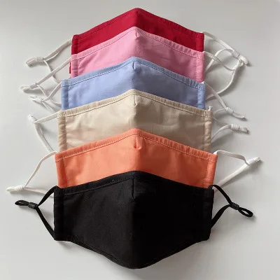 Solid Color Children face maskes Kids Outdoor Windproof  Washable Reusable Face maskes with activated carbon disposable filters