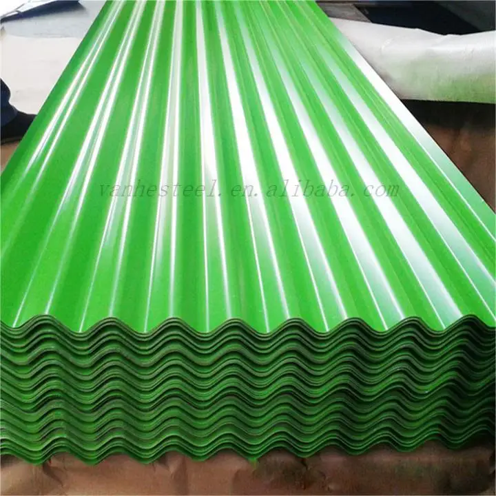 China Factory  22 gauge size coated corrugated steel roofing sheet for machine import and export trad