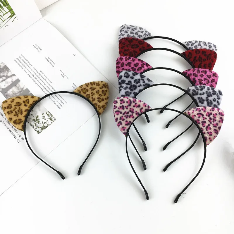 Leonardo Leopard Cat Ear Headband Furry Padded Leopard Ears Cat Leopard