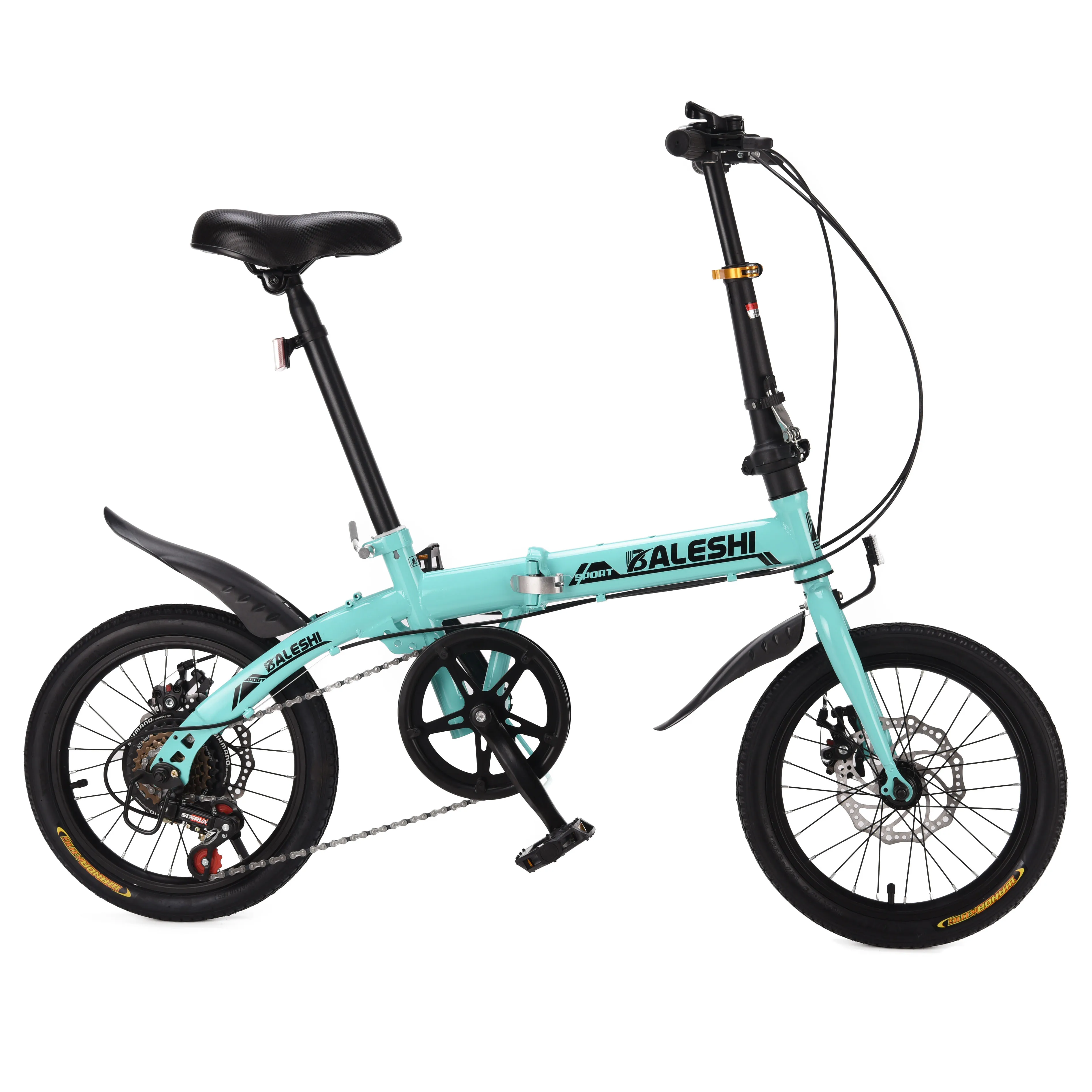 Mini Folding City Bike 7-Speed Fixed Gear Club BMX Road Bike for Adults Reliable Magnesium Alloy Disc Brake