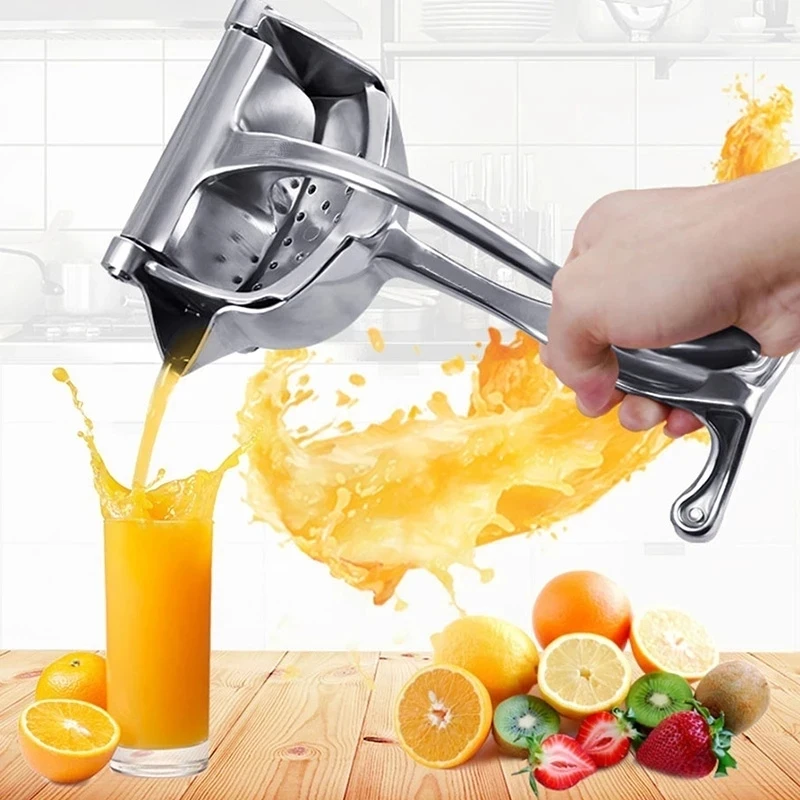 Manual Squeezer Aluminum Alloy Hand Pressure Orange Juicer Pomegranate Lemon Squeezer Portable Blender Hand Press Fruit Ju