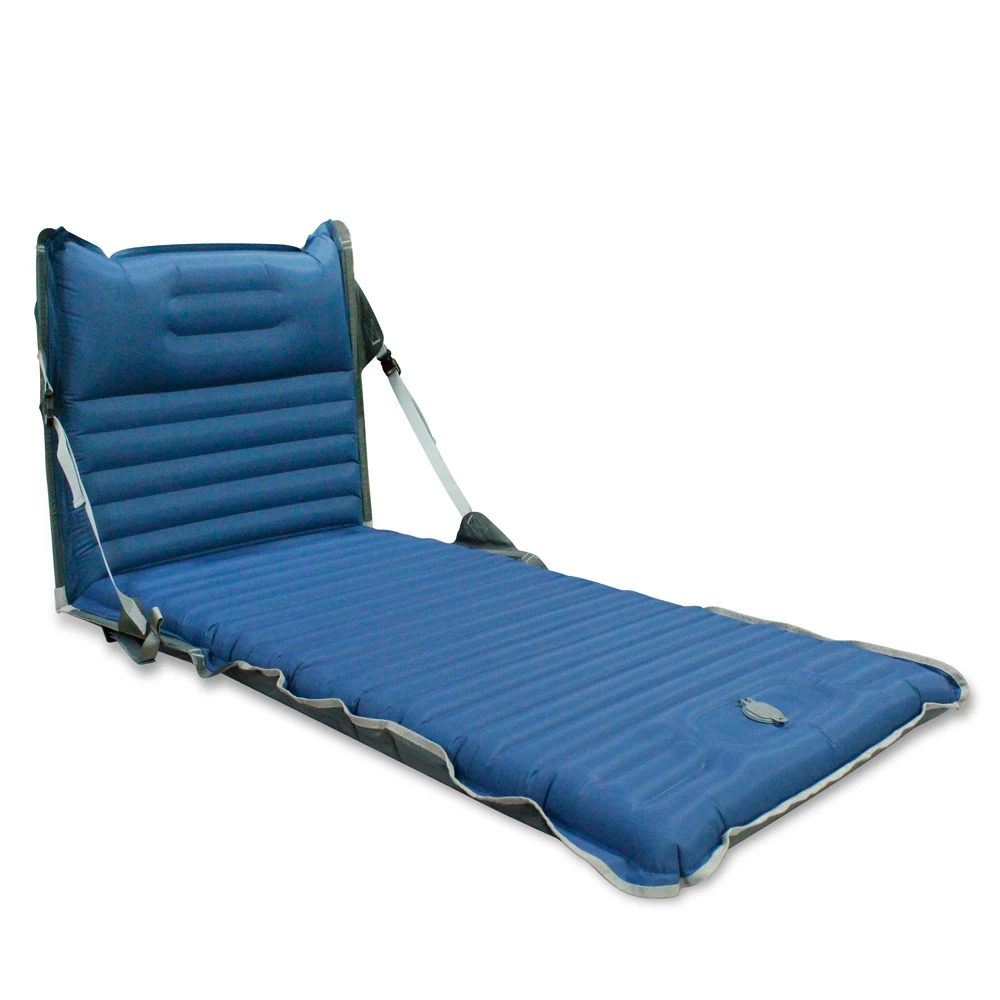 Factory Direct Outdoor Inflatable Folding Sleeping Pad Chair Dual-use Mat Chair Camping Single Person Inflatable Bed