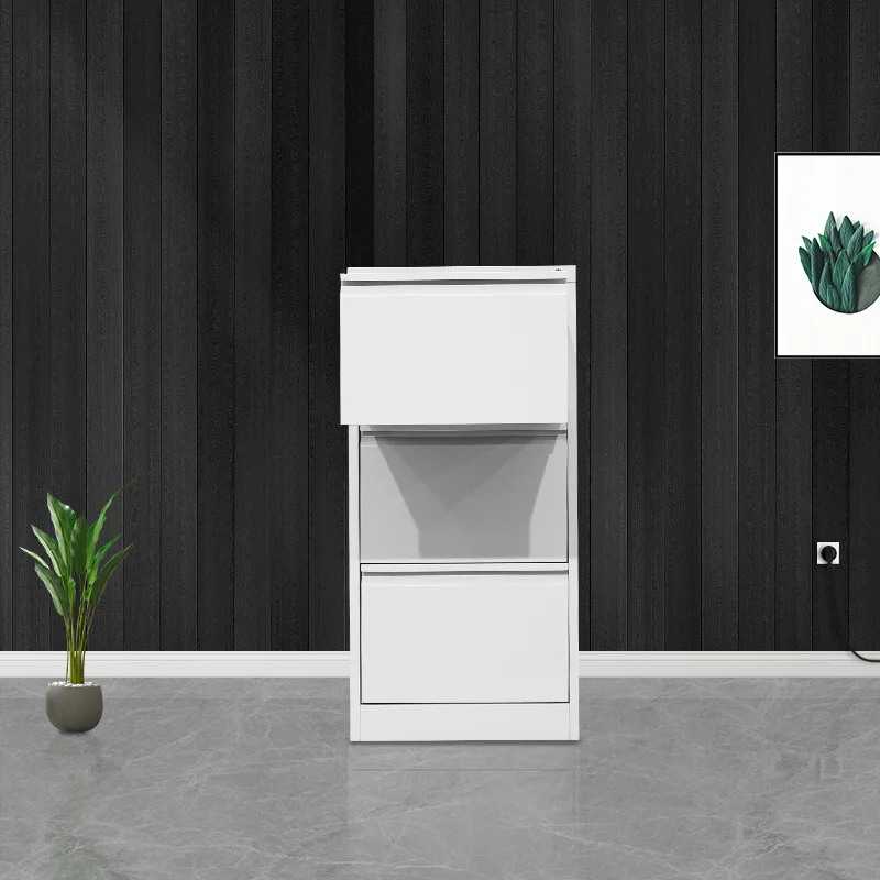 Утолщенная холоднокатаная стальная пластина, серый шкафчик для документов, 3 ящика, металлический шкаф для документов