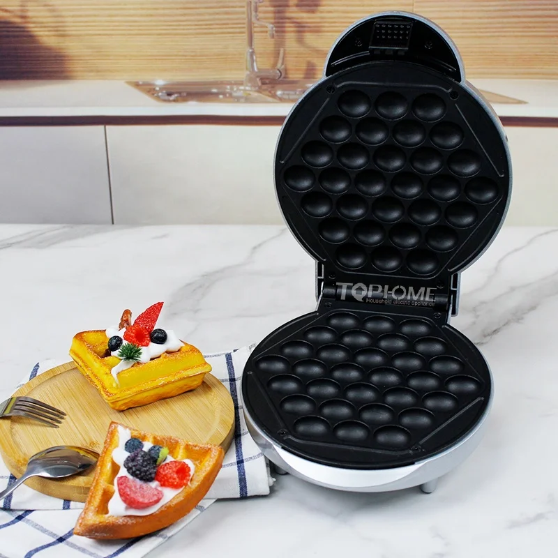 ETL GS CE CB Bubble Waffle Maker Electric Non Stick Hong Kong Egg Waffler Electric Baking Griddle Mini Waffle Maker
