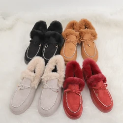 2021 Factory warm ladies Outdoor women winter designer short Loafer shoes Loafer women Wholesale Moccasins Ankle fur Boots