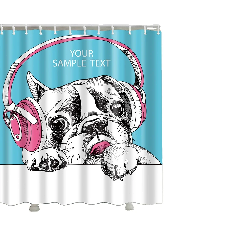 
3D Designer Shower Curtains Set Waterproof Custom Shower Curtain Bathroom Cartoon Printed Hotel Curtain Shower 