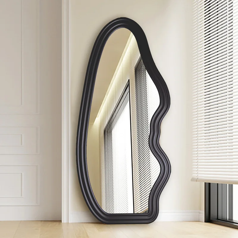 Mirror Full Floor Wall Length Large Body Home Decor Standing Salon Wavy Hanging Dressing Arched Decorative Mirrors Living Room