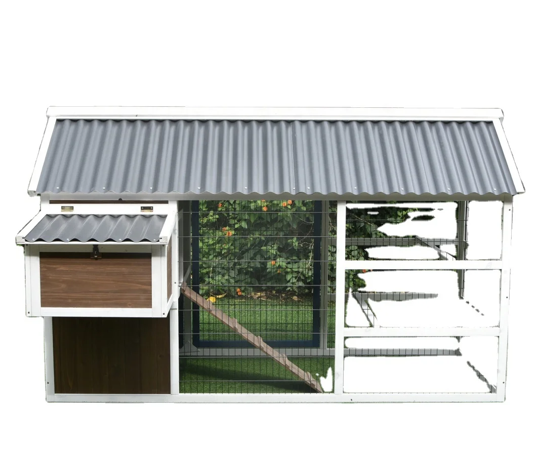 Wooden newly design hot-selling chicken coop with plastic roof