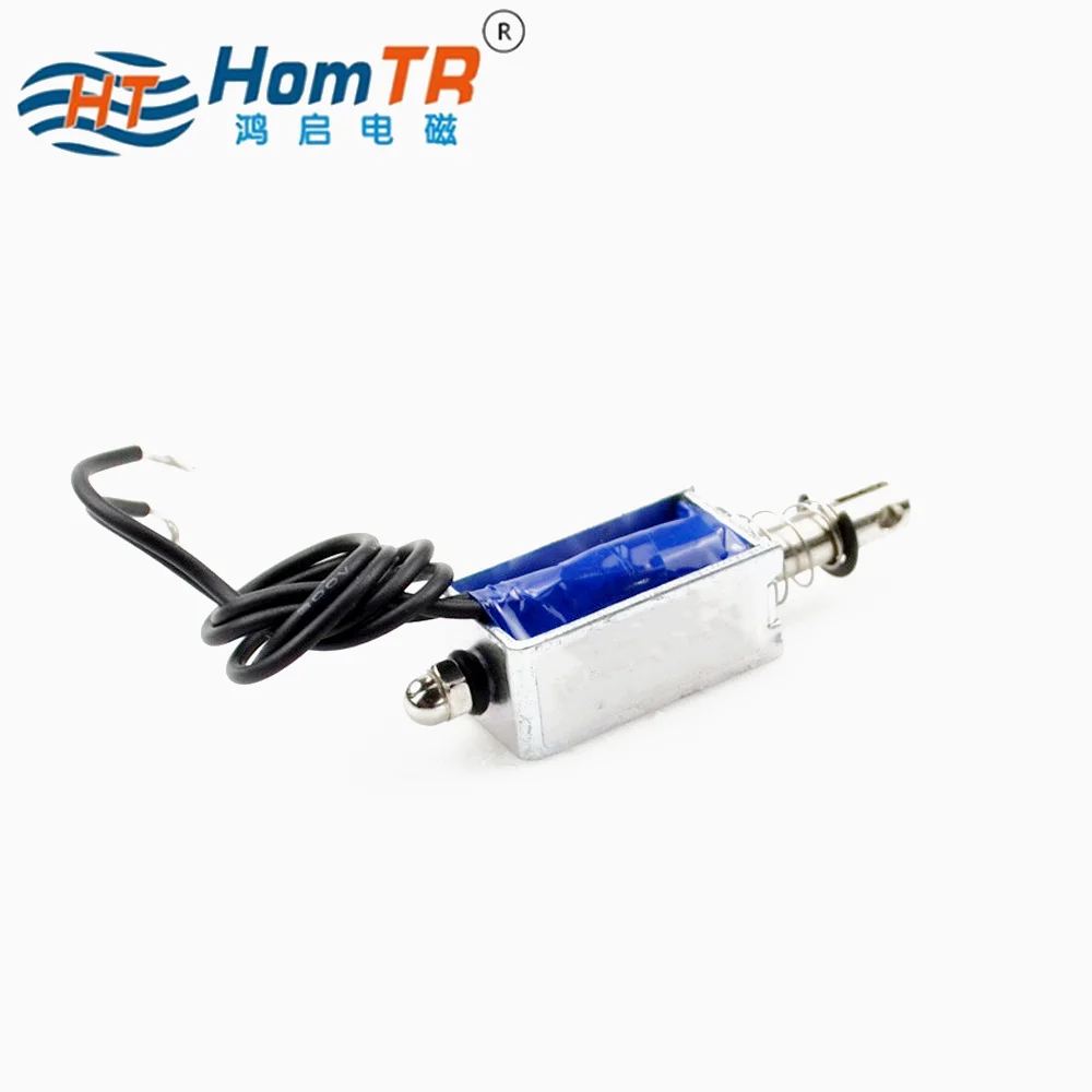 HomTR Electromagnet Open Frame Push-Pull Type Magnet 6V 12V 24V DC Micro Mini Solenoid