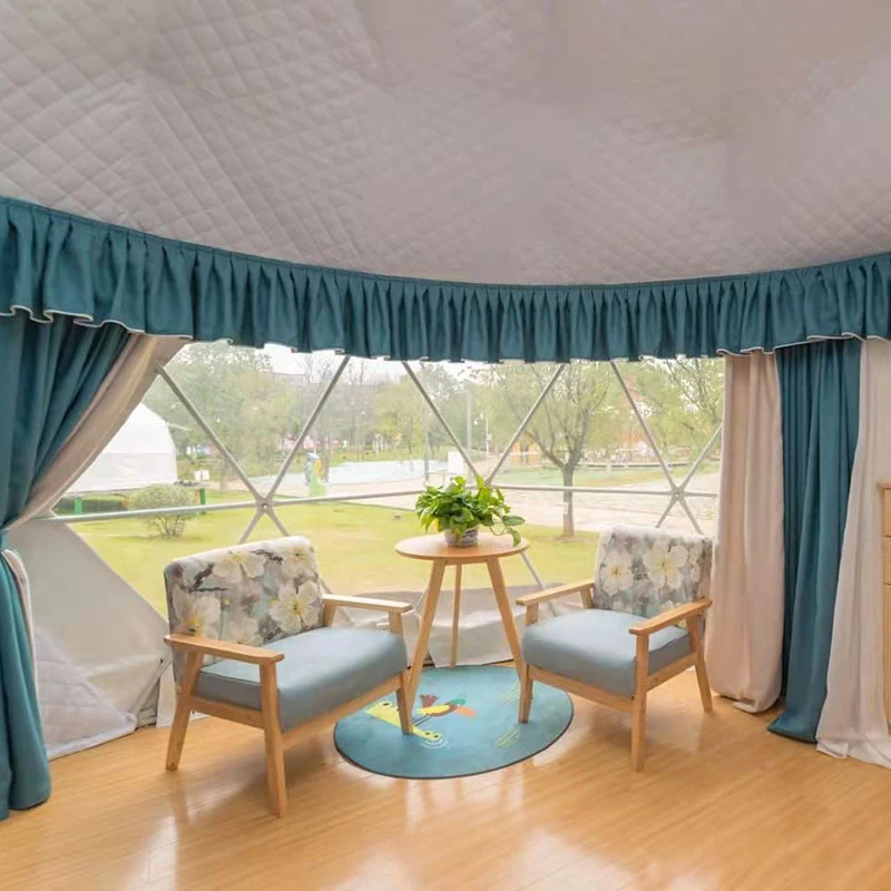 PVC Three Bubble Tent Customized Large Luxury Family  Camping Tent house  for Outdoor  Tent
