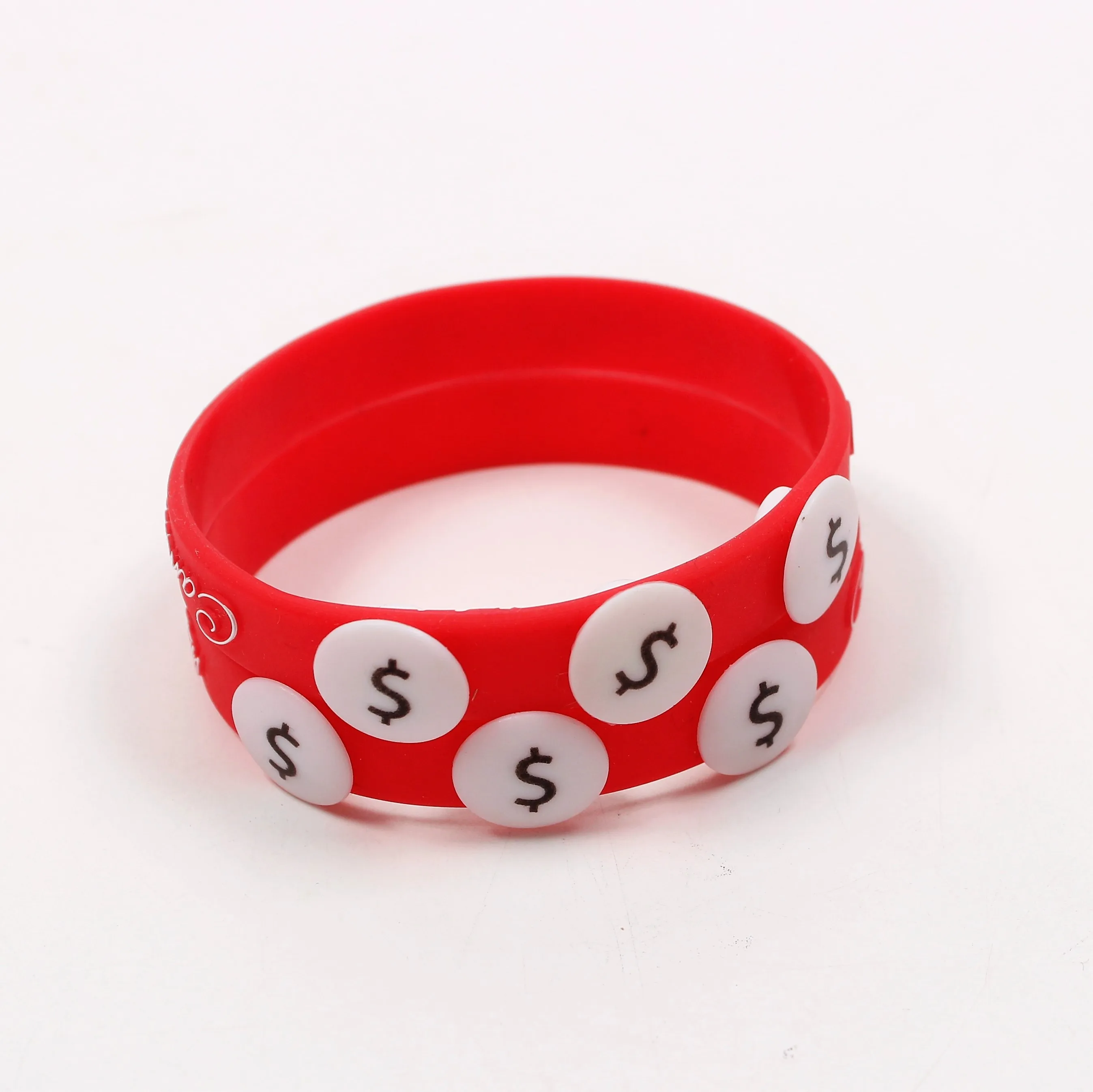 Wholesale Unisex Holes Bracelet Silicone Wristband With Charms New Design Soft