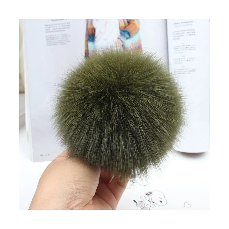 Factory Direct Sale High Quality Soft Fluffy Fox Fur Ball Keychain