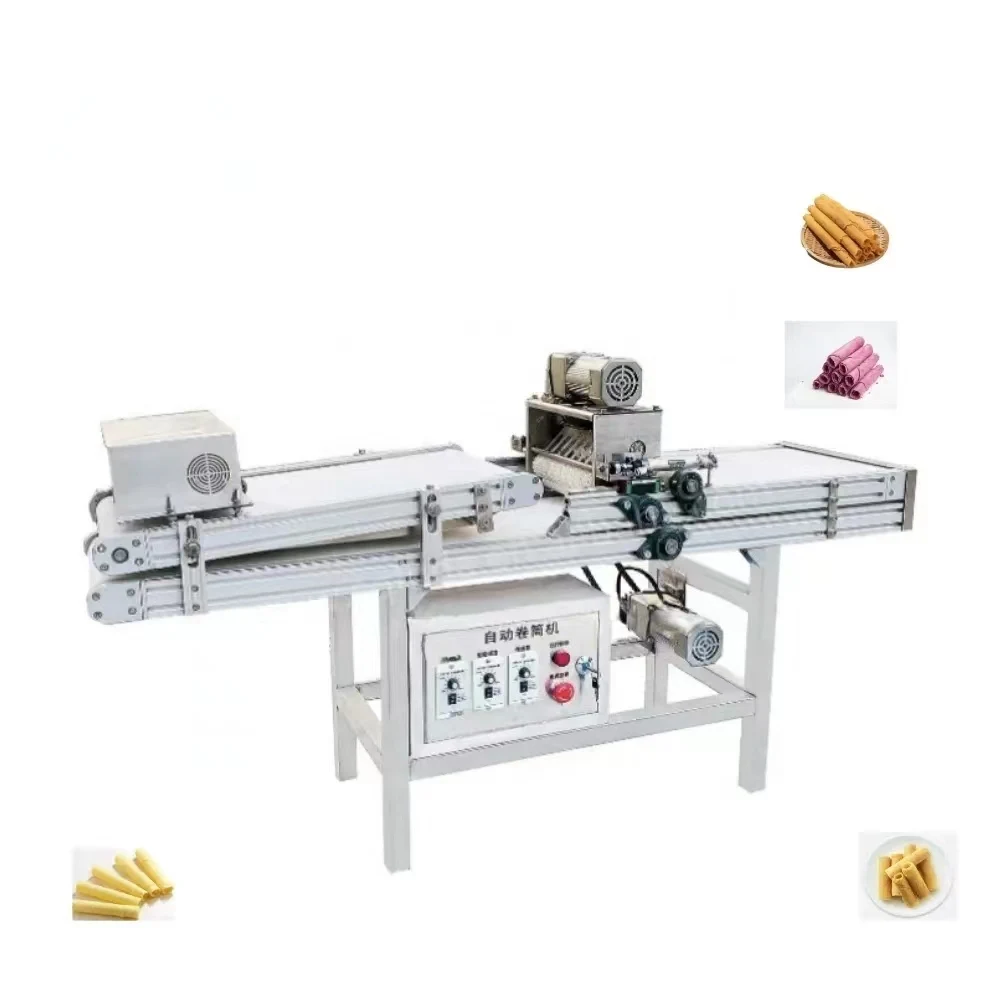 Commercial Automatic Wafer Roller Machine Cuchufli Rolling Machine Barquillos Roller for Sale