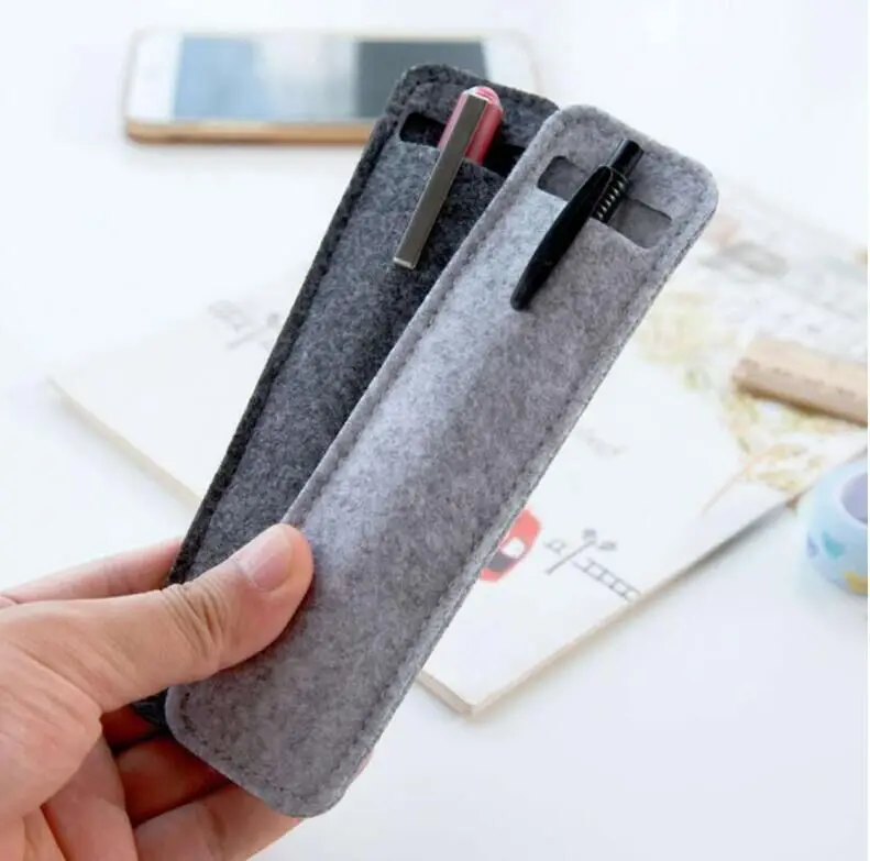 Top Grade  Protective Sleeve Felt Single  Pen Bag Custom Pencil Bags Pouch Holder