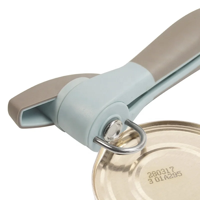 Multifunction Can Opener Manual Topless with Soft Grips No Sharp Edges Stainless Steel Jar Opener