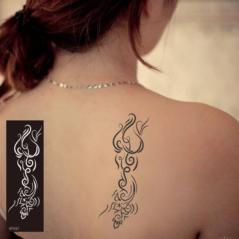 Fashion Body Art Tattoo Sticker Paper Black Waterproof Temporary Tattoo Sticker Hand Neck Wrist Art