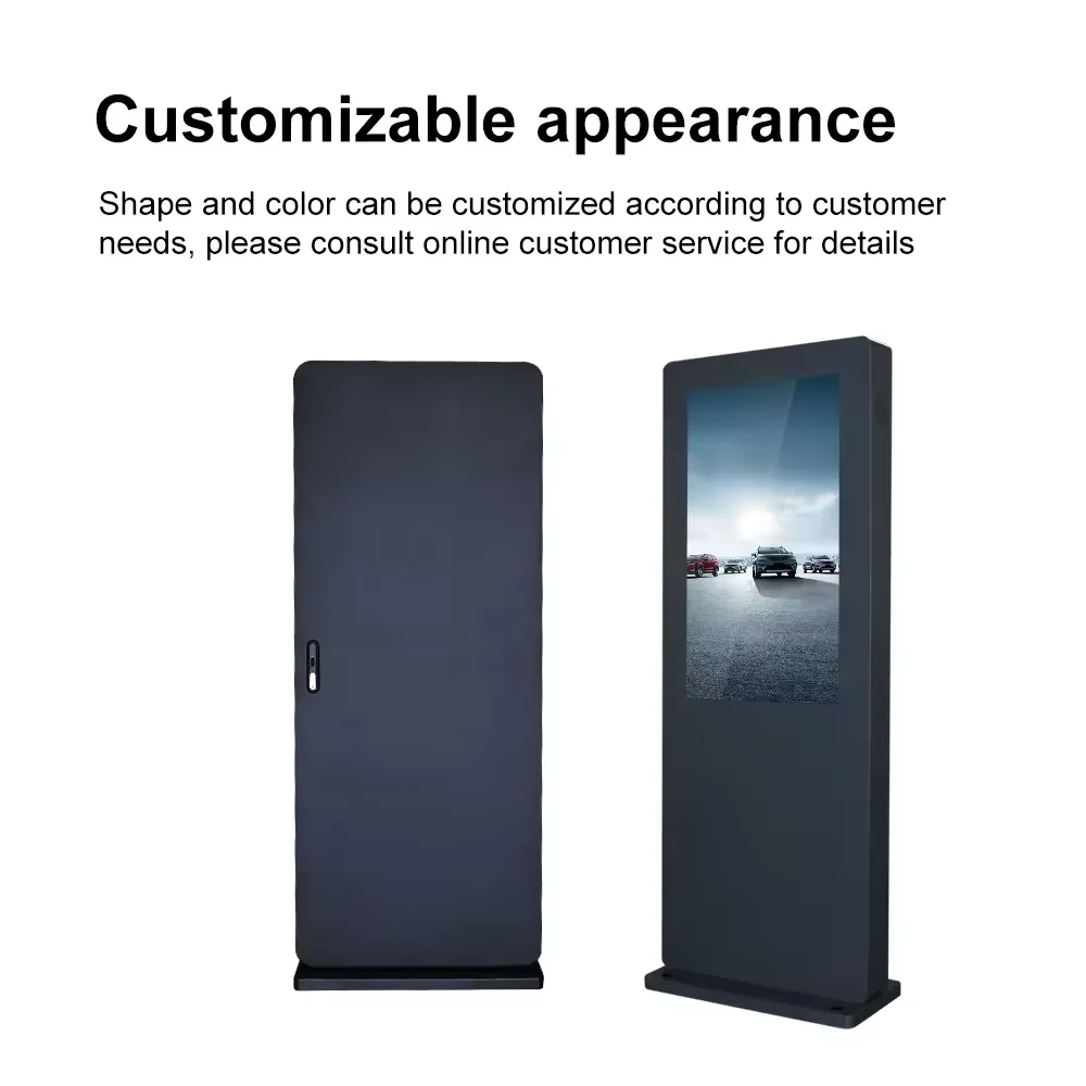 Outdoor IP65 55-Inch LCD Digital Signage Kiosk Waterproof Floor Standing Advertising Equipment for Wayfinding Welcome Display
