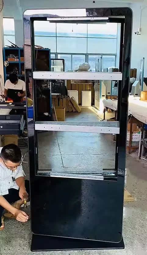 ЖК-экран двухсторонний рекламный дисплей двойной экран сенсорный плеер киоск