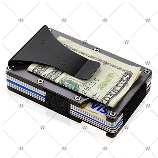  2021 New Design RFID Blocking Minimalist Metal Wallet Slim Carbon Fiber Card