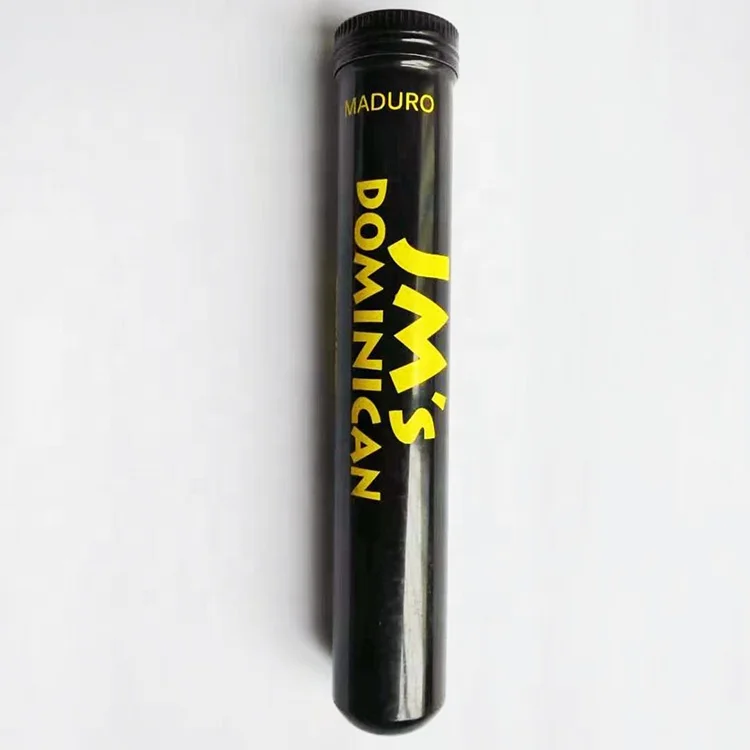 Экологичная печатная алюминиевая сигарная трубка с винтовой крышкой, металлическая упаковка, Китай