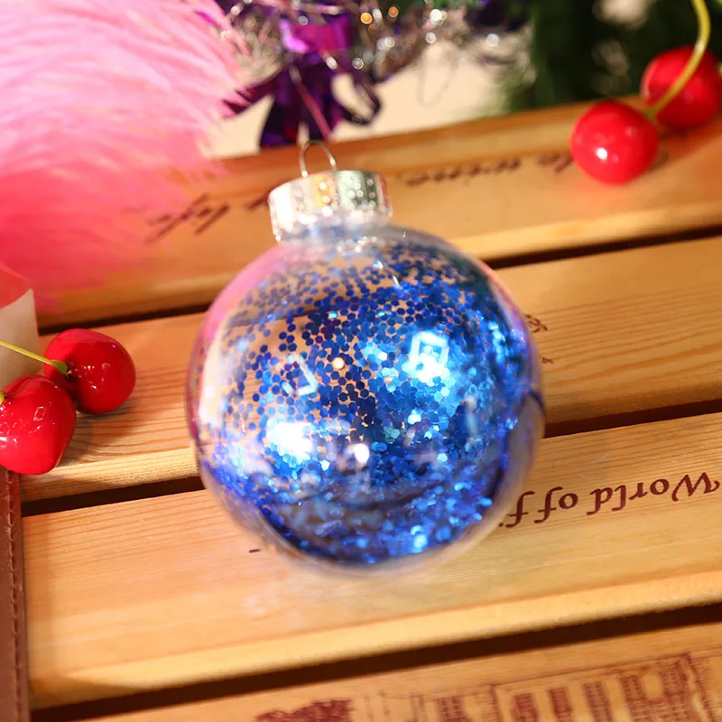 Лидер продаж, блестящие рождественские украшения, пластиковые шары, украшение для рождественской елки