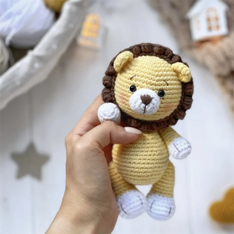 Creative Crochet Magic Zoo Stuffed Toy  Amigurumi Animals Crochet Lory Lion Crochet Lion Dolls