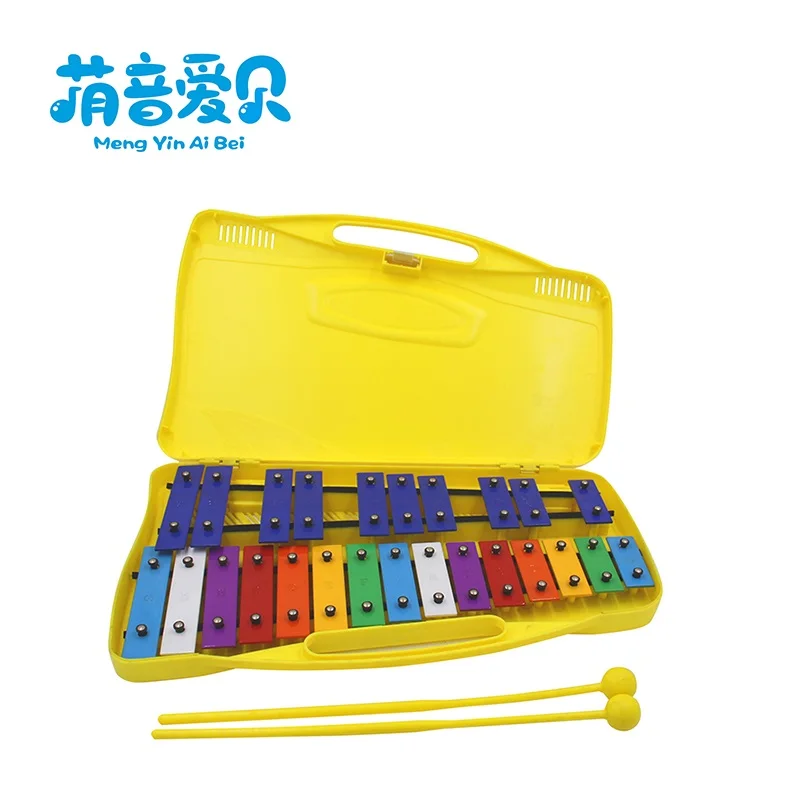 Colorful 25 Notes Glockenspiel Xylophone Percussion Rhythm Musical Educational Teaching Instrument Toy for Baby Kids Children