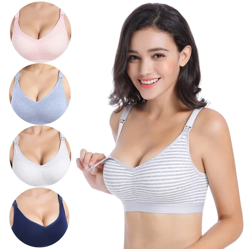 Breastfeeding Underwear Maternity Bra Sports Nursing Brassiere Feeding Bra Padded Cotton Pregnant Women Pregnancy Bras Seamless