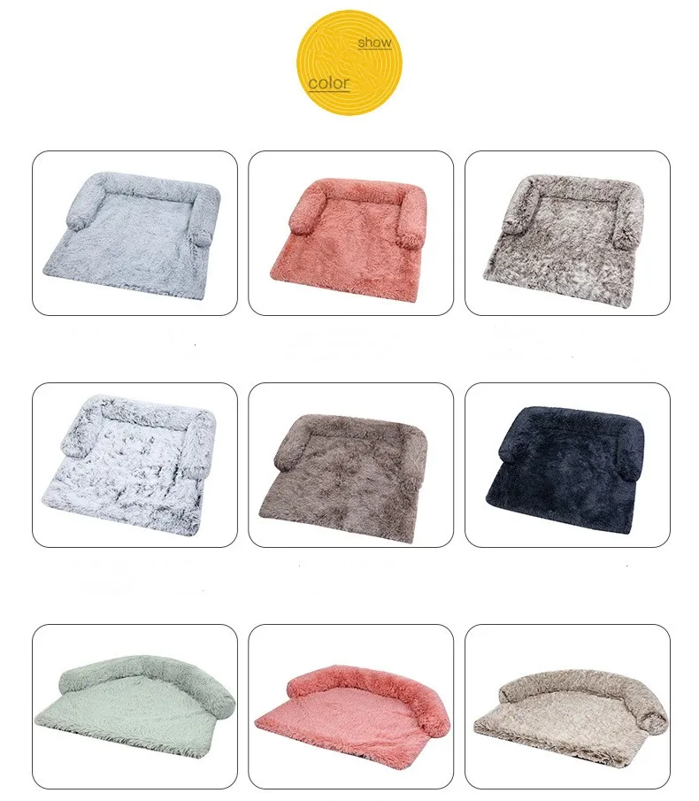 Fluffy Pet Bed Long Plush Mats Removable Cushion Washable Plush Pet Bed For Dogs And Cats