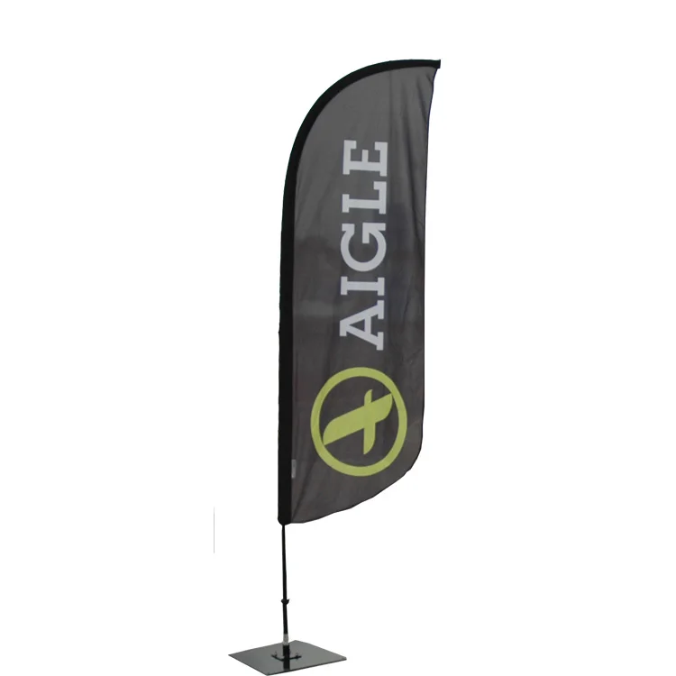 Custom outdoor feather knife advertising beach flag