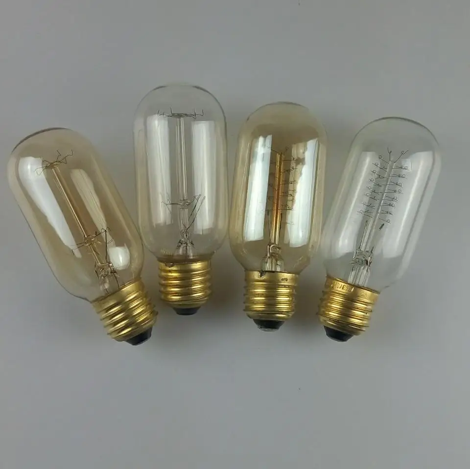 110V E26 Edison Light Bulbs T45 40w Vintage Antique Tungsten Filament Incandescent Bulb