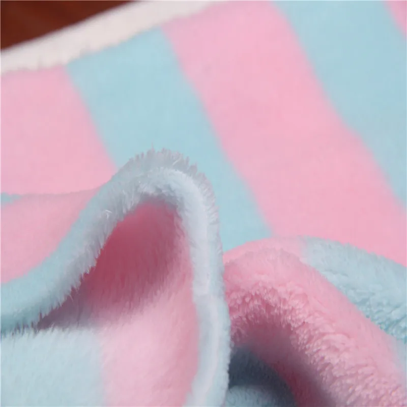
100% Polyester stiped printed soft solid flannel fabric for baby 