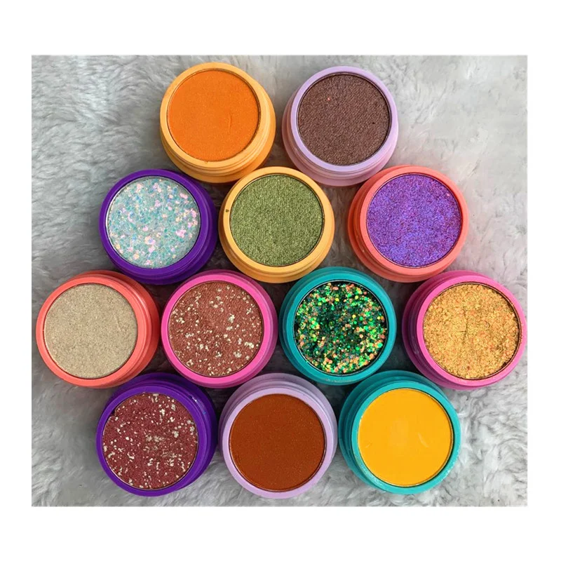 wholesale high pigment private label vendor price makeup cosmetics product cream single glitter eyeshadow