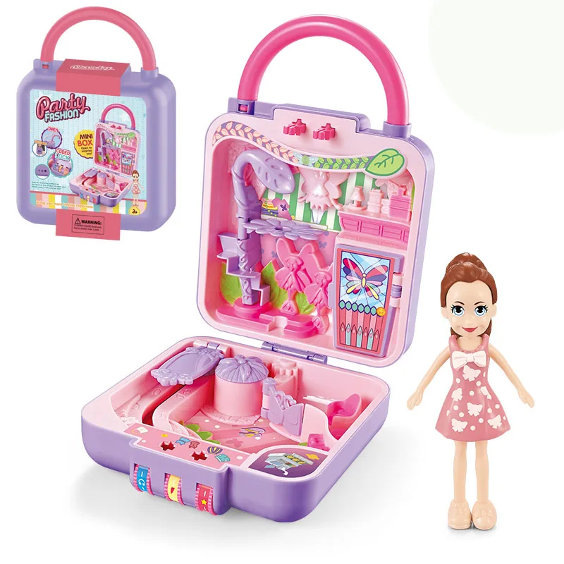 Girl fashion dancing party toy set with one doll kids play house toy