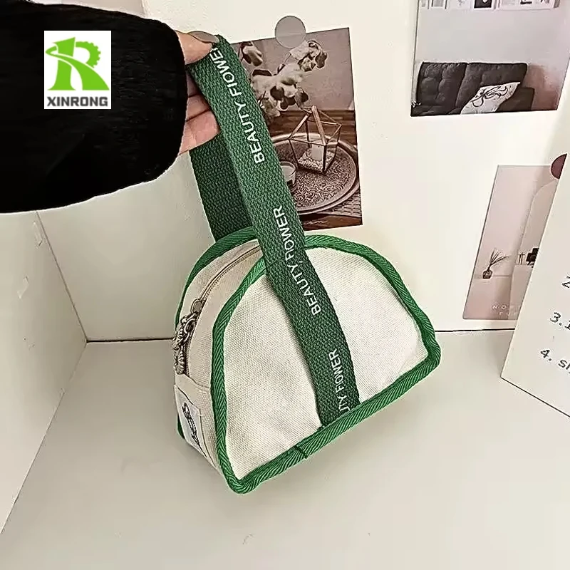 Custom design 100% cotton canvas tote bag with leather handle