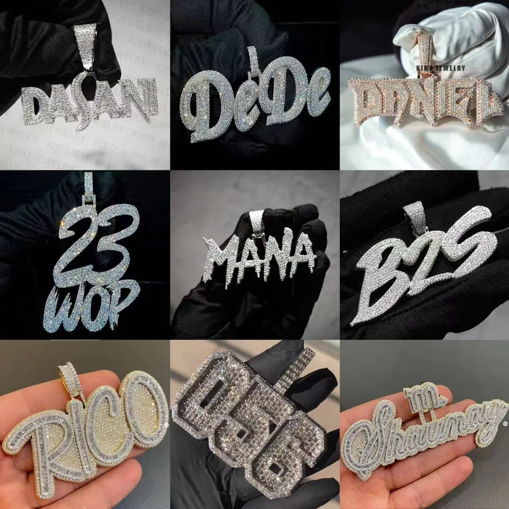 Emerald Cut VVS D Moissanite Pendant 925 Sterling Silver Custom Moissanite Pendant Necklace Pass Diamond Tester