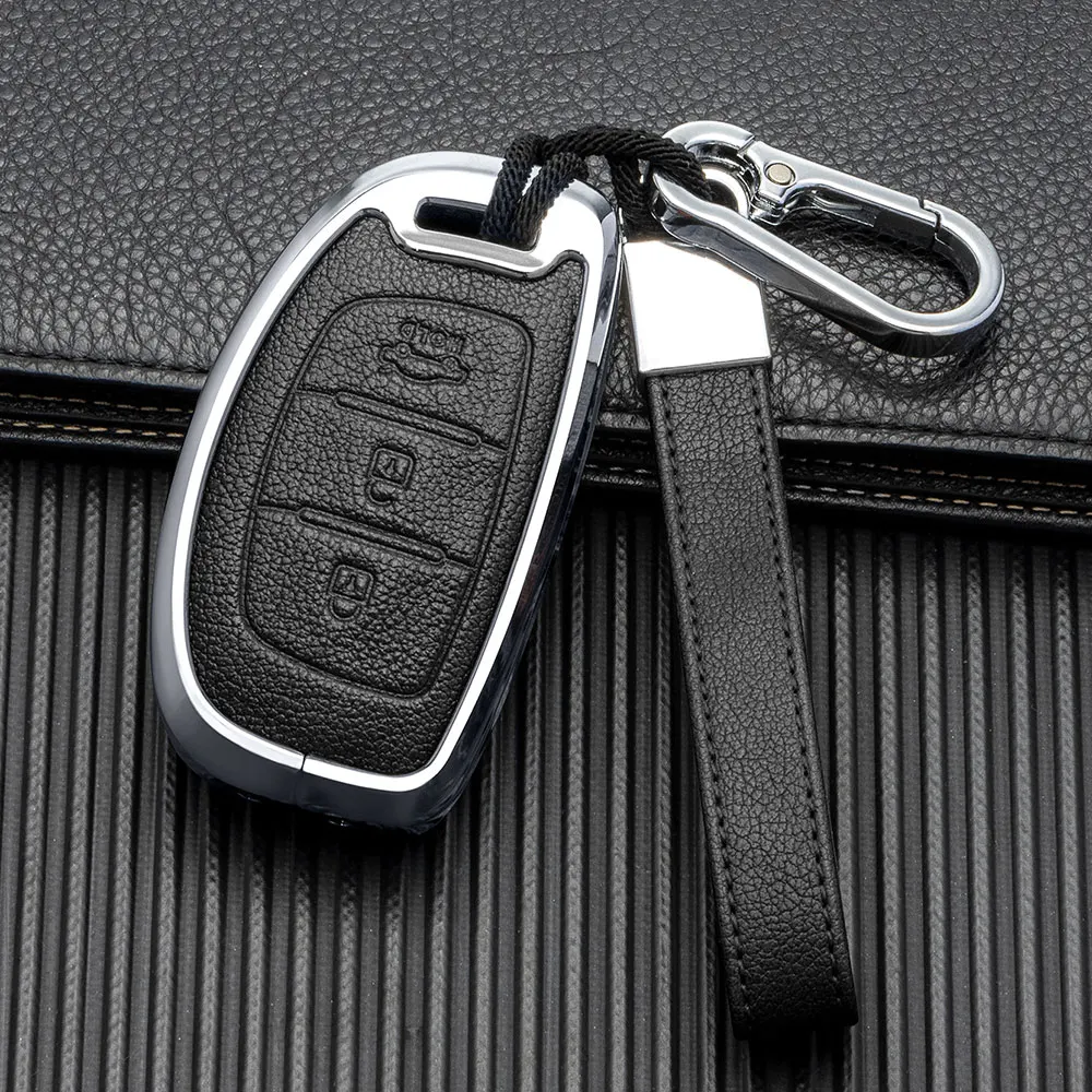 Zinc Alloy Metal Car Key Fob Case Cover For HYUNDAI Tucson Elantra LX35 Sonata