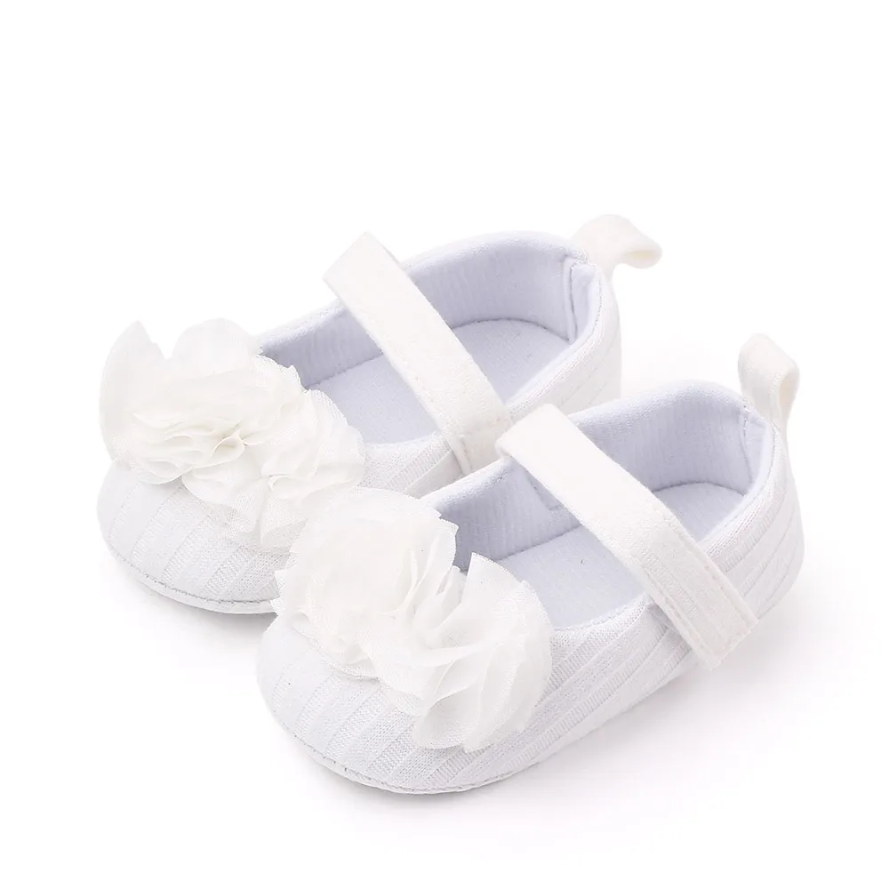 New Beautiful Floral Baby Shoes Girl  Crochet Mary Jane Slippers Infant Shoes Soft Sole First Walking Shoes