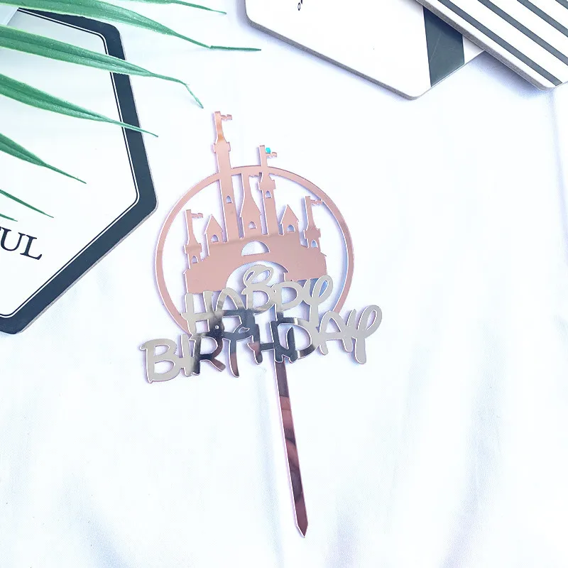 Оптовая продажа, акция, заводская цена, индивидуальный дизайн, акриловая лазерная резка, двойной замок, торт на день рождения