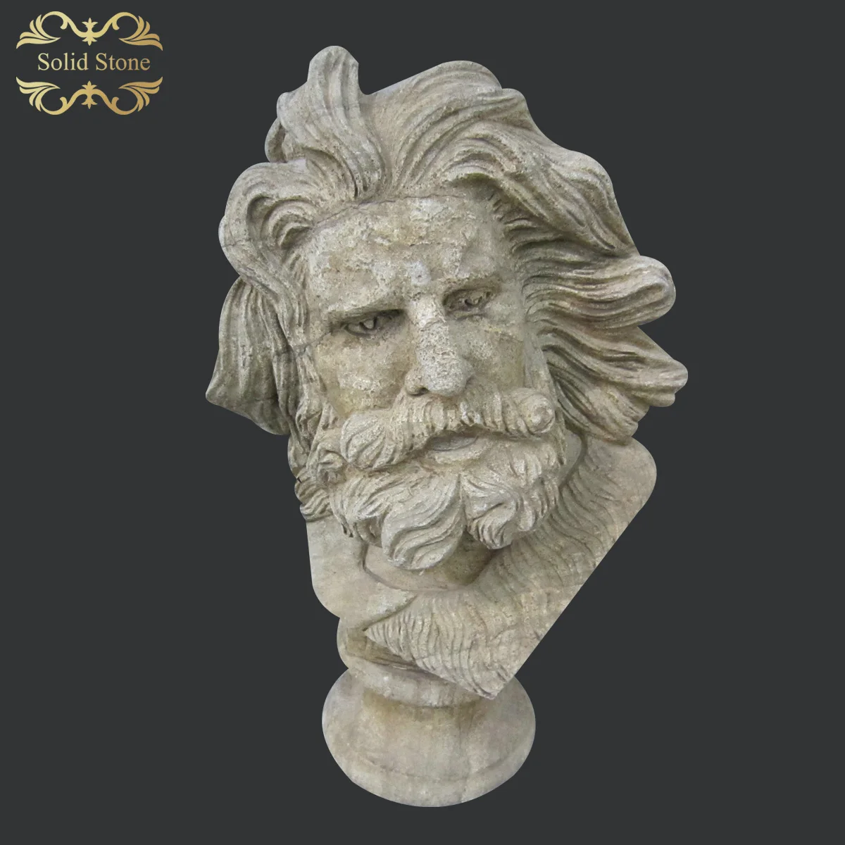 Factory direct price carved Roman figure unique fabric like marble Statue bust