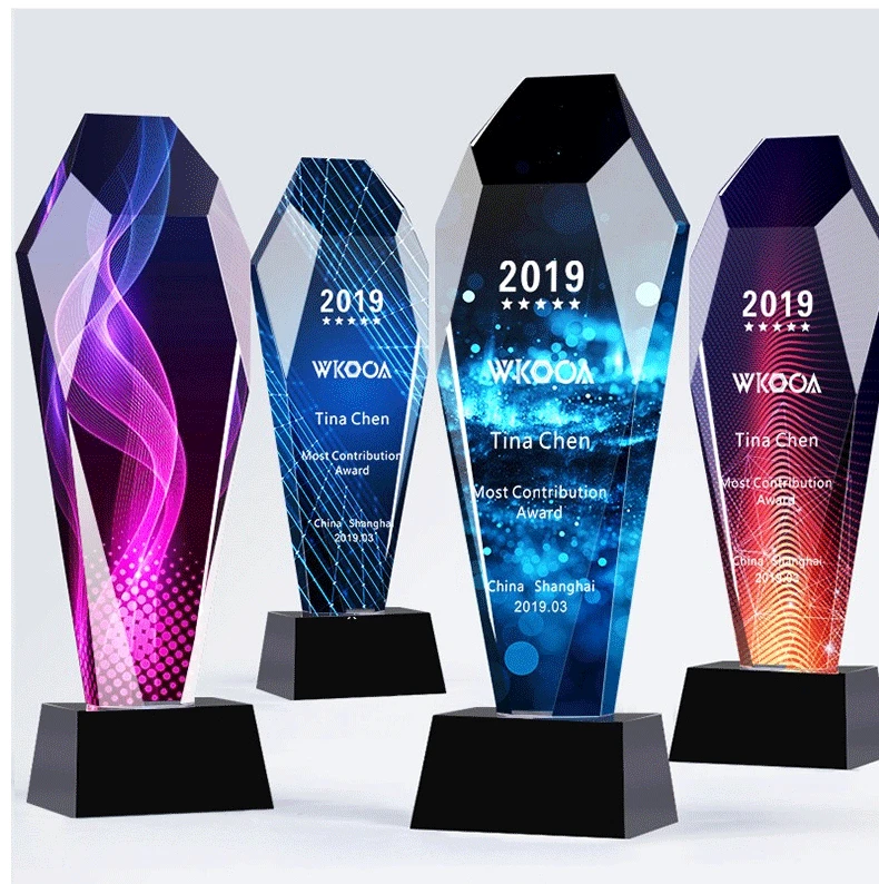 JY Color Printing Personalized Appreciation Award  Crystal Appreciation Trophy Gifts for Anniversary