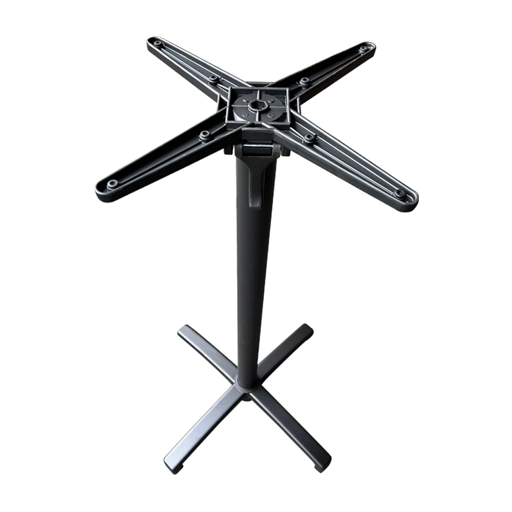 High Quality Cast Aluminum Metal Cross Table Base Cafe Furniture Leg Bistro Bar Base Table Legs
