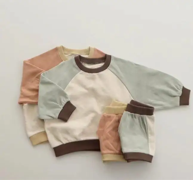 Новинка Весна 2021, удобный детский костюм с шортами с длинным рукавом